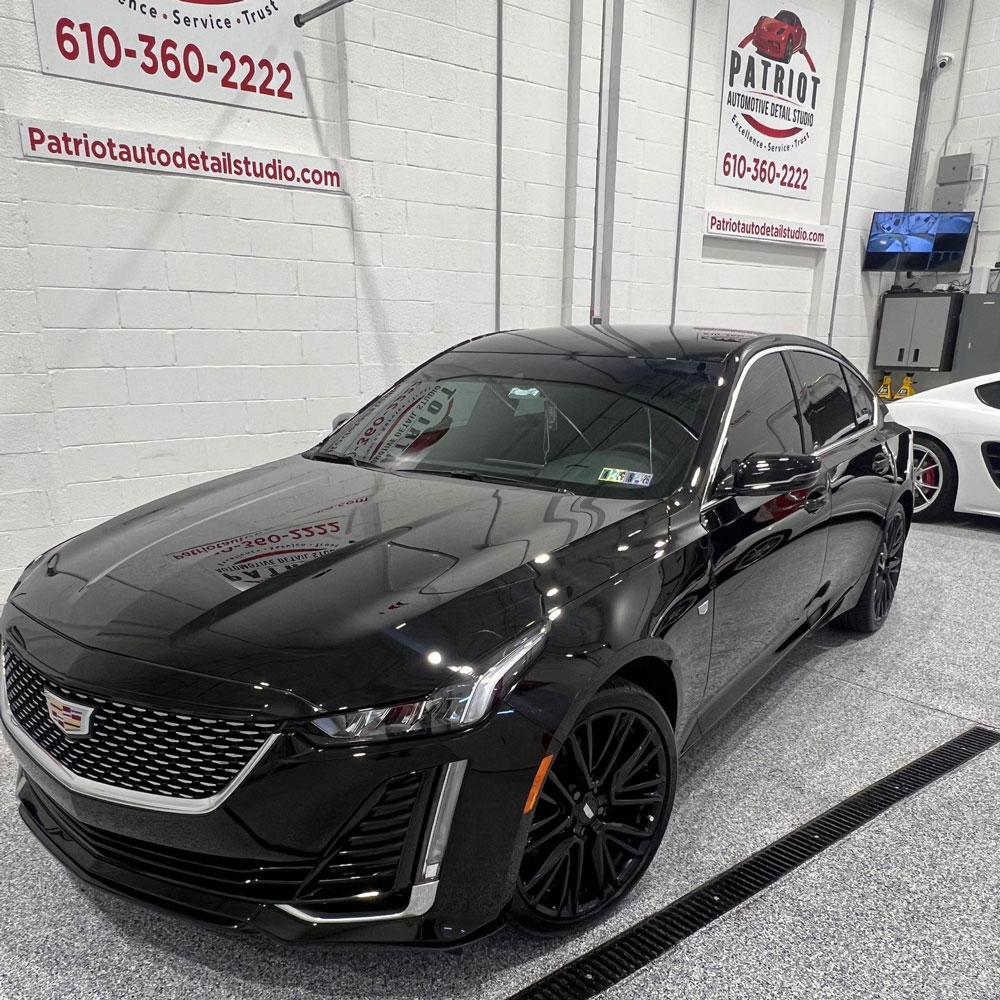 white SUV with newly tinted windows